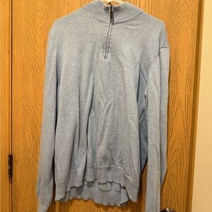 Joseph Abboud Light Blue Zip-Up Sweater